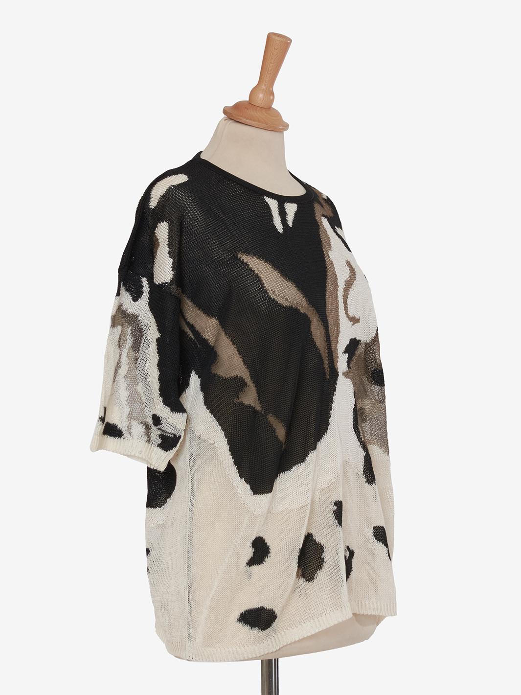 Krizia Patterned Mesh T-shirt