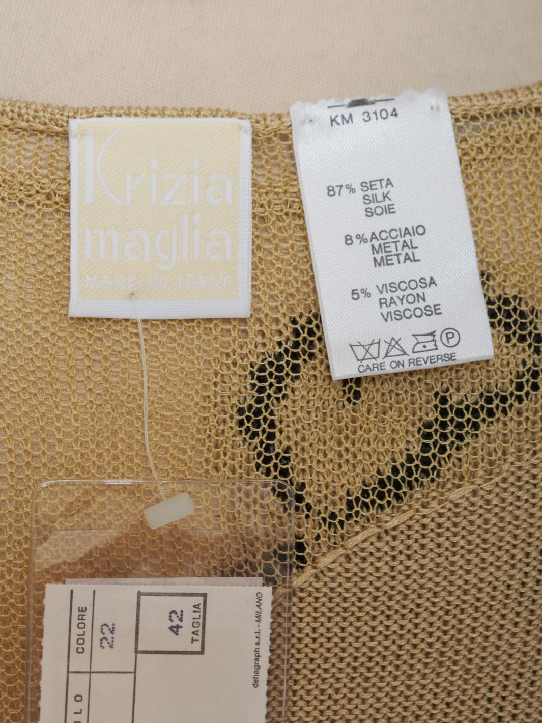 Krizia 刺绣网眼毛衣