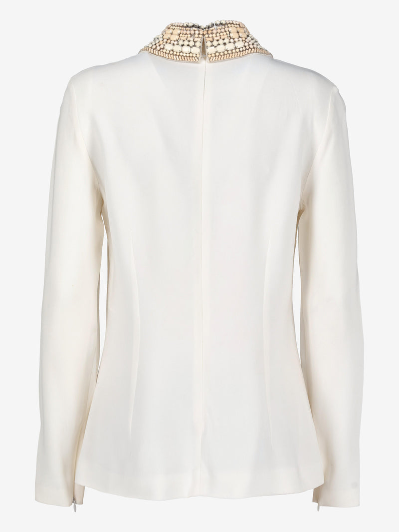 Stella McCartney Shirt with Embellished Collar and Zip Details W7426.11  Stella McCartney 