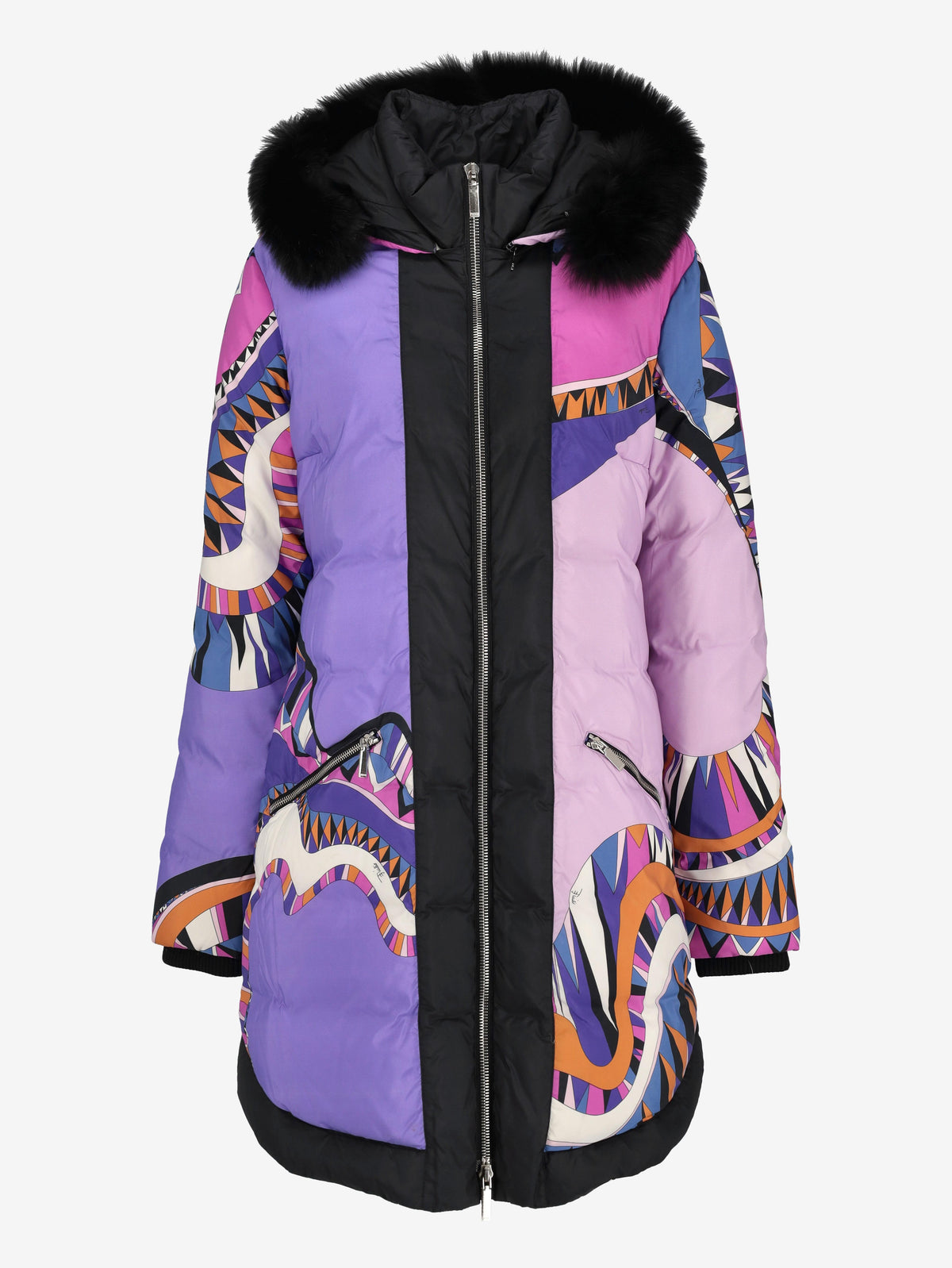 Emilio Pucci Multicolored Printed Puffer Coat CVM26.6.117  Emilio Pucci 