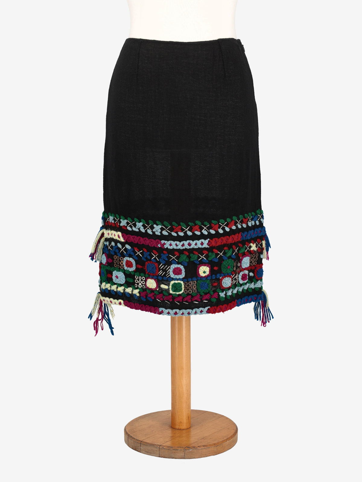 Fendi Wool Midi Skirt