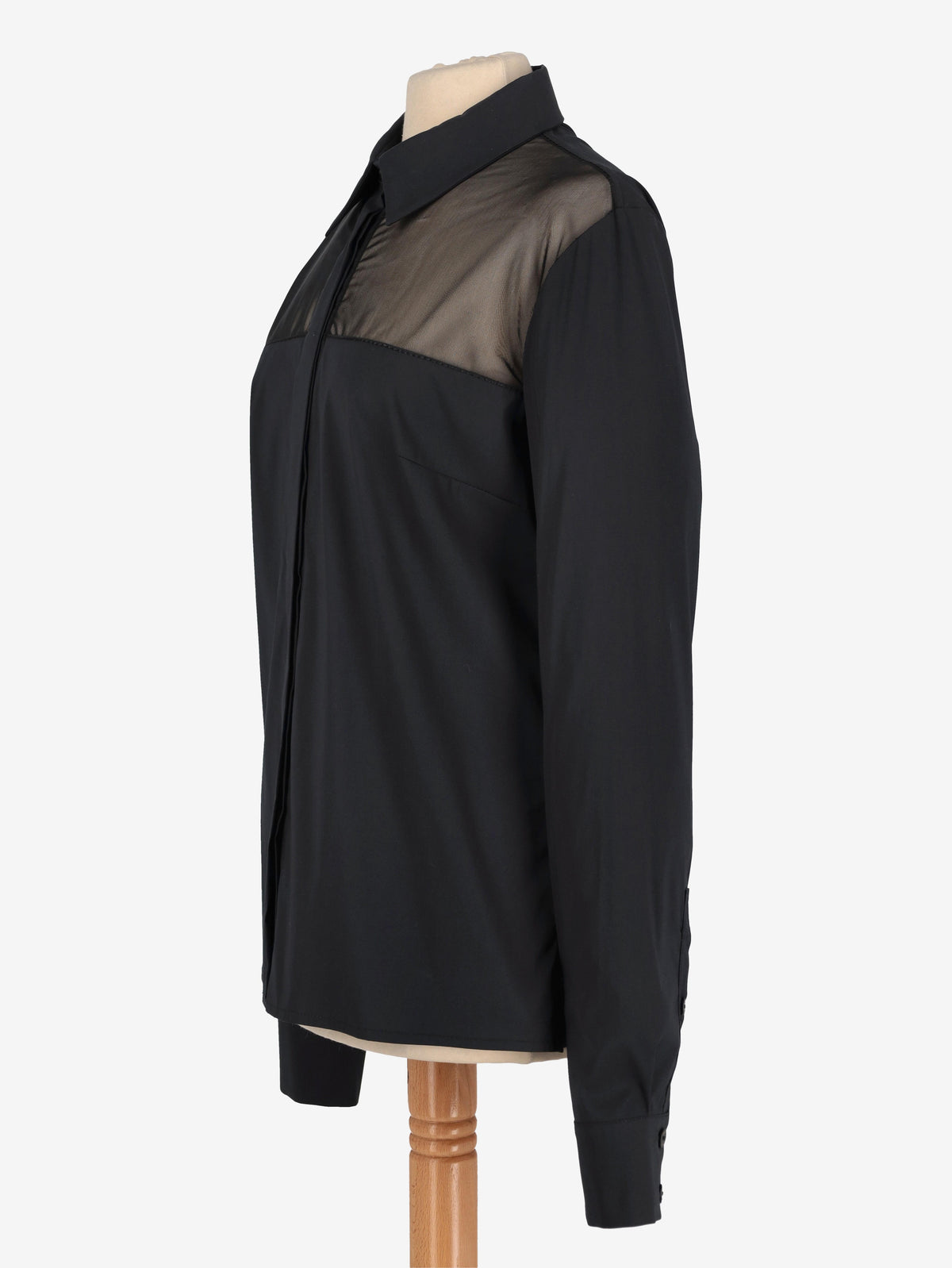 Basile Black Shirt With Transparent Detail W2511.72  Basile 