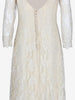 Ivory Lace Wedding Dress with Open Back and Train MZ1910054  Vintage 