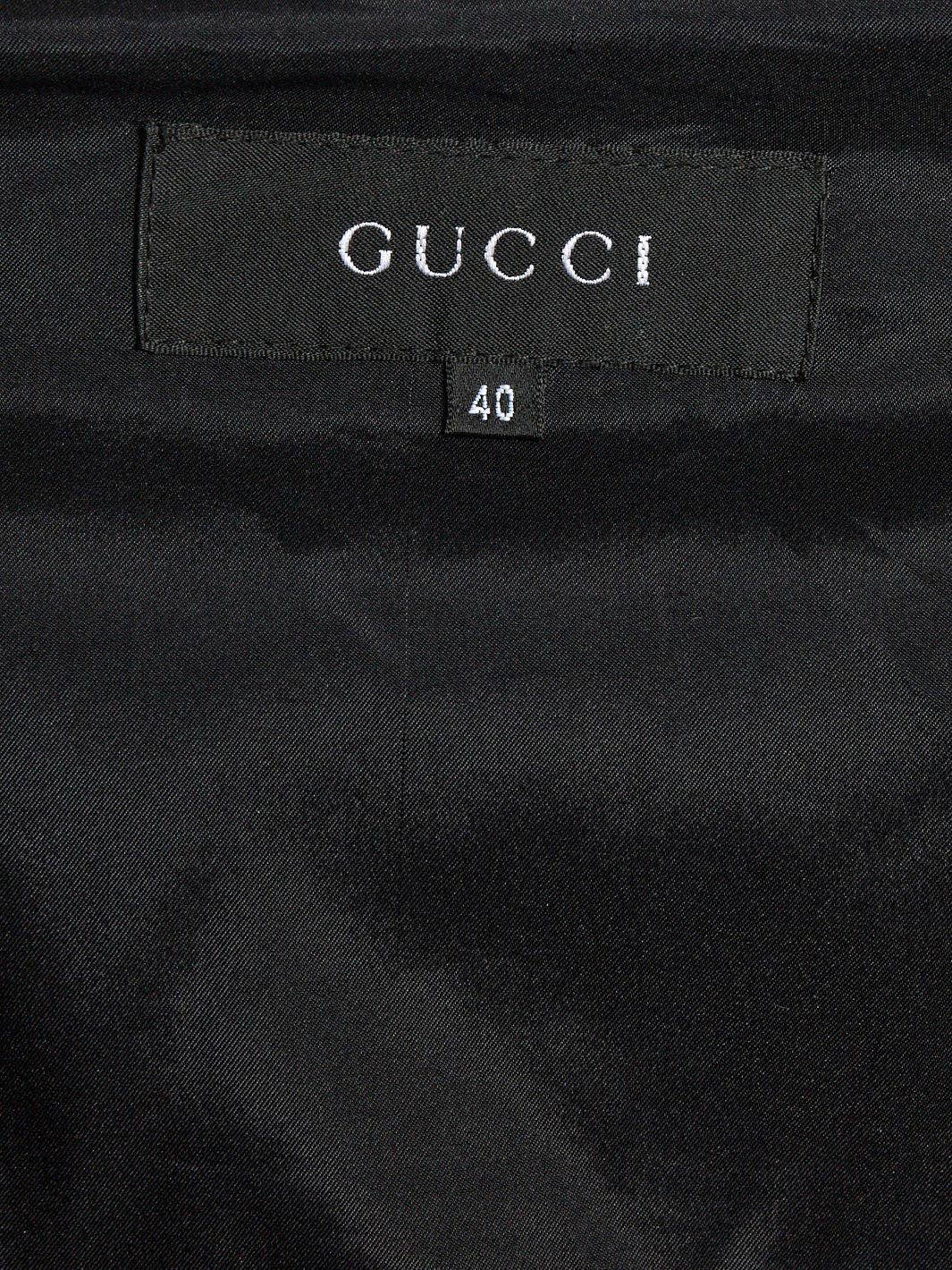 Giubbotto Y2K Gucci in nylon nero con cerniera