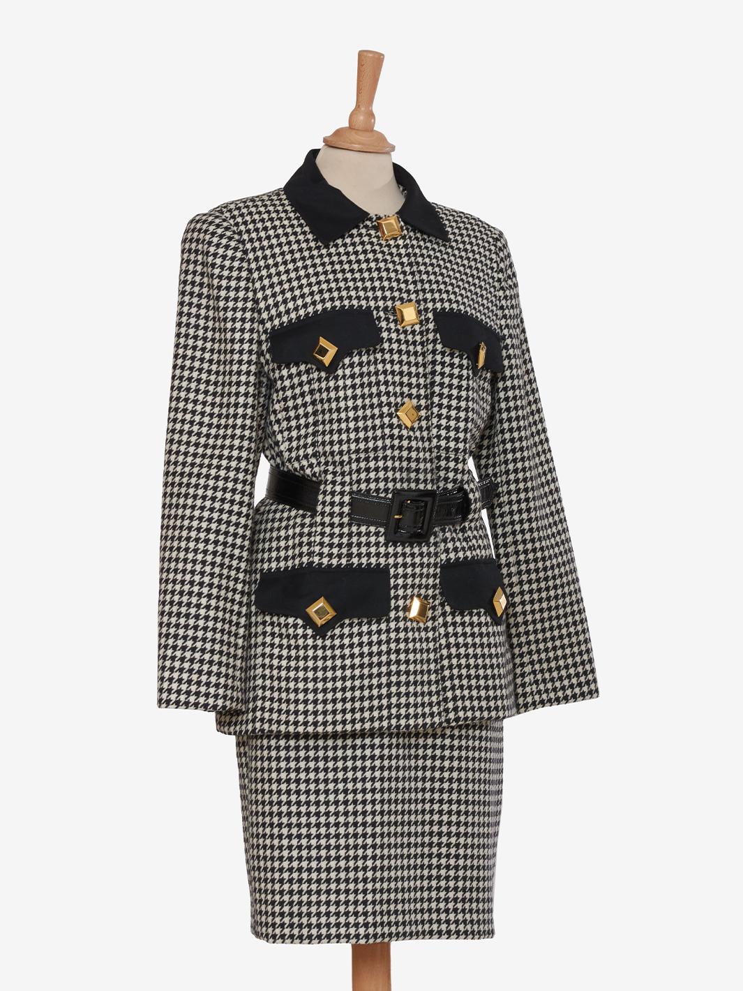 Genny Houndstooth Wool Suit E1001211  Genny 