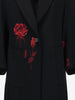 Dries Van Noten Wool Coat with Red Rose Motif W7426.21  Dries Van Noten 