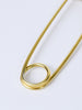 1970s safety pin golden brooch W22051806  Vintage 