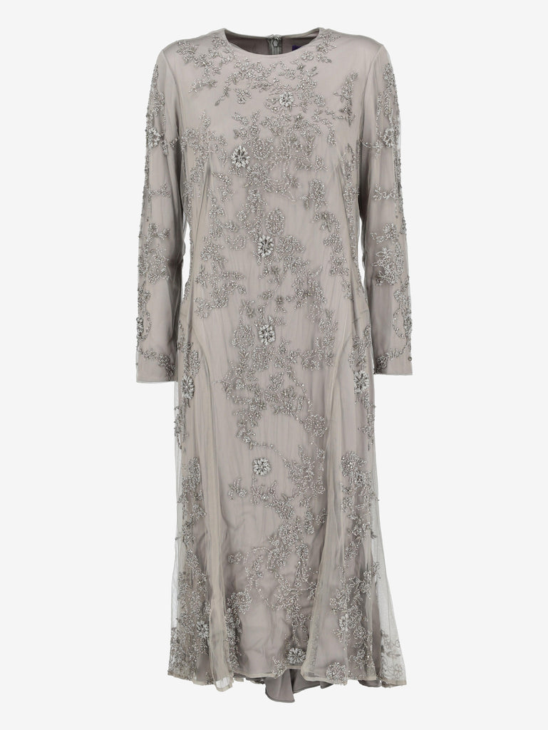 Ralph Lauren Embroidered Tulle & Silk Evening Gown CVM26.22.58  Ralph Lauren 