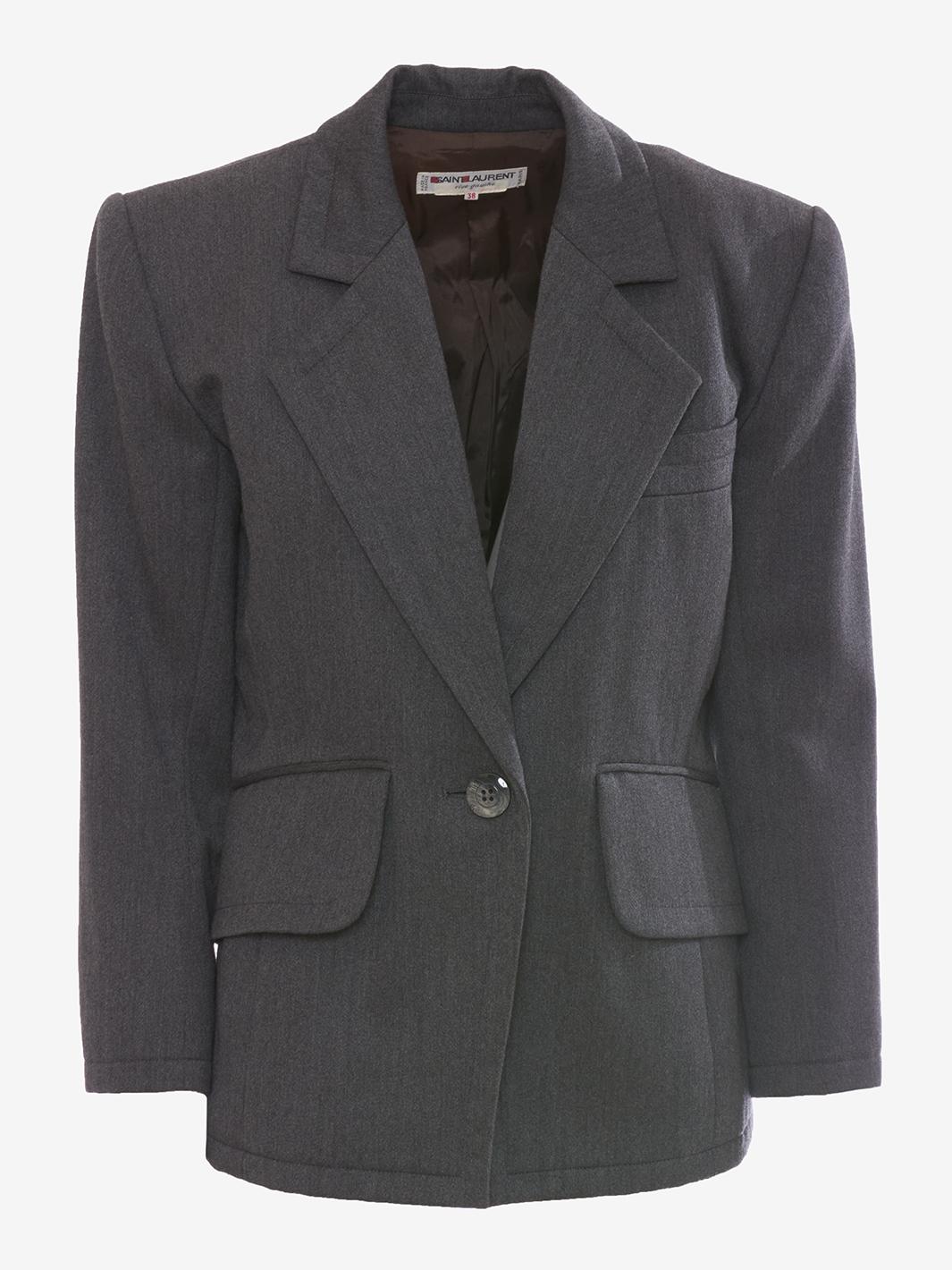 Saint Laurent Grey Wool Blazer MZ191312  Yves Saint Laurent 