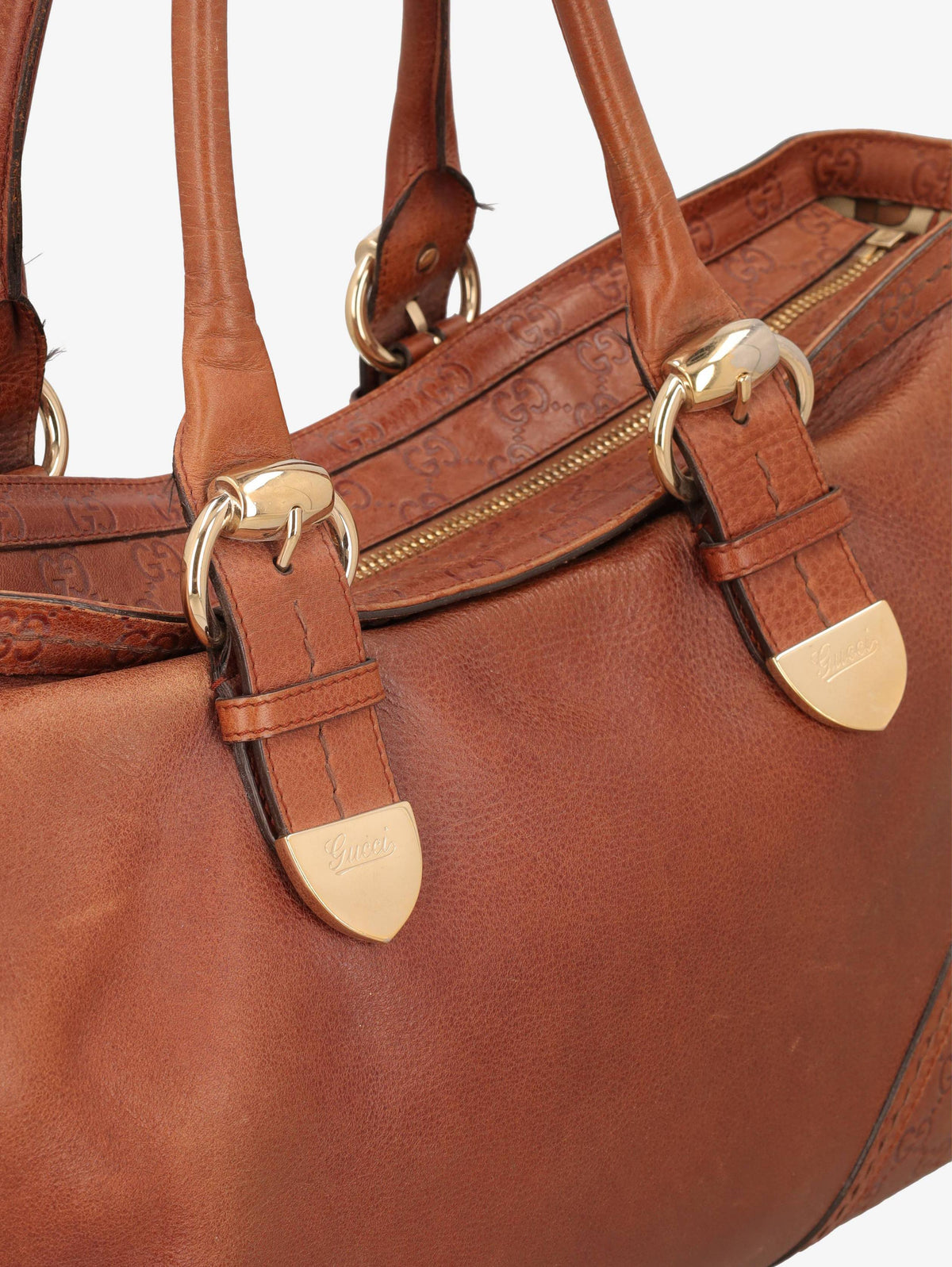Gucci Leather Monogram Handbag