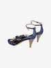 Vintage Navy Suede Embellished Sandals WCV130123  Vintage 