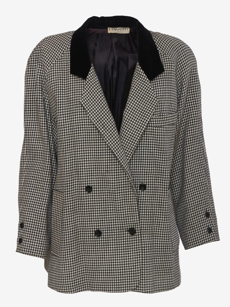 Vintage houndstooth wool jacket