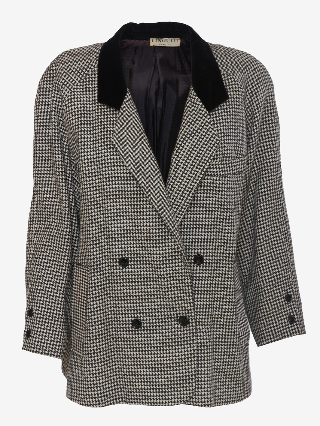 Vintage houndstooth wool jacket