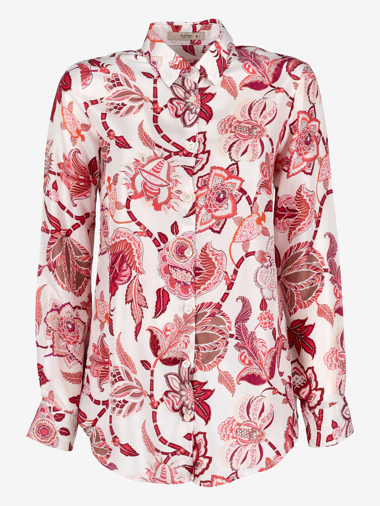 Etro Silk Shirt with All-Over Floral Print W7426.7  Etro 
