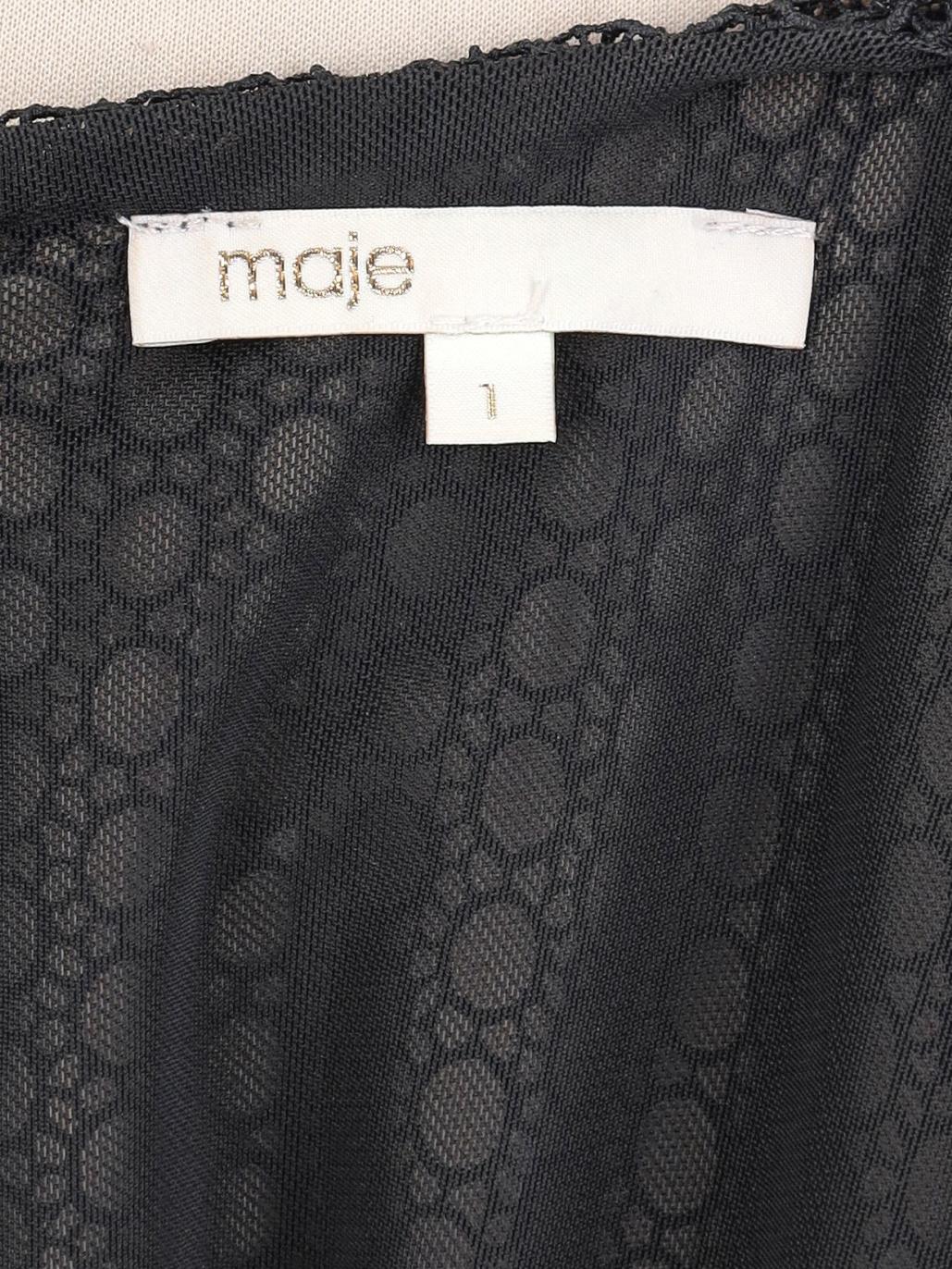 Maje Black Eyelet Lace Midi Dress WCV161224_68  Maje 
