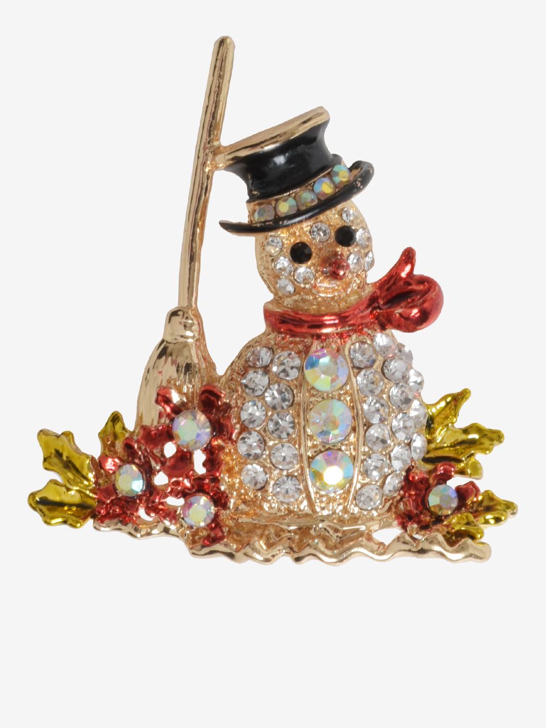 Vintage Snowman Brooch