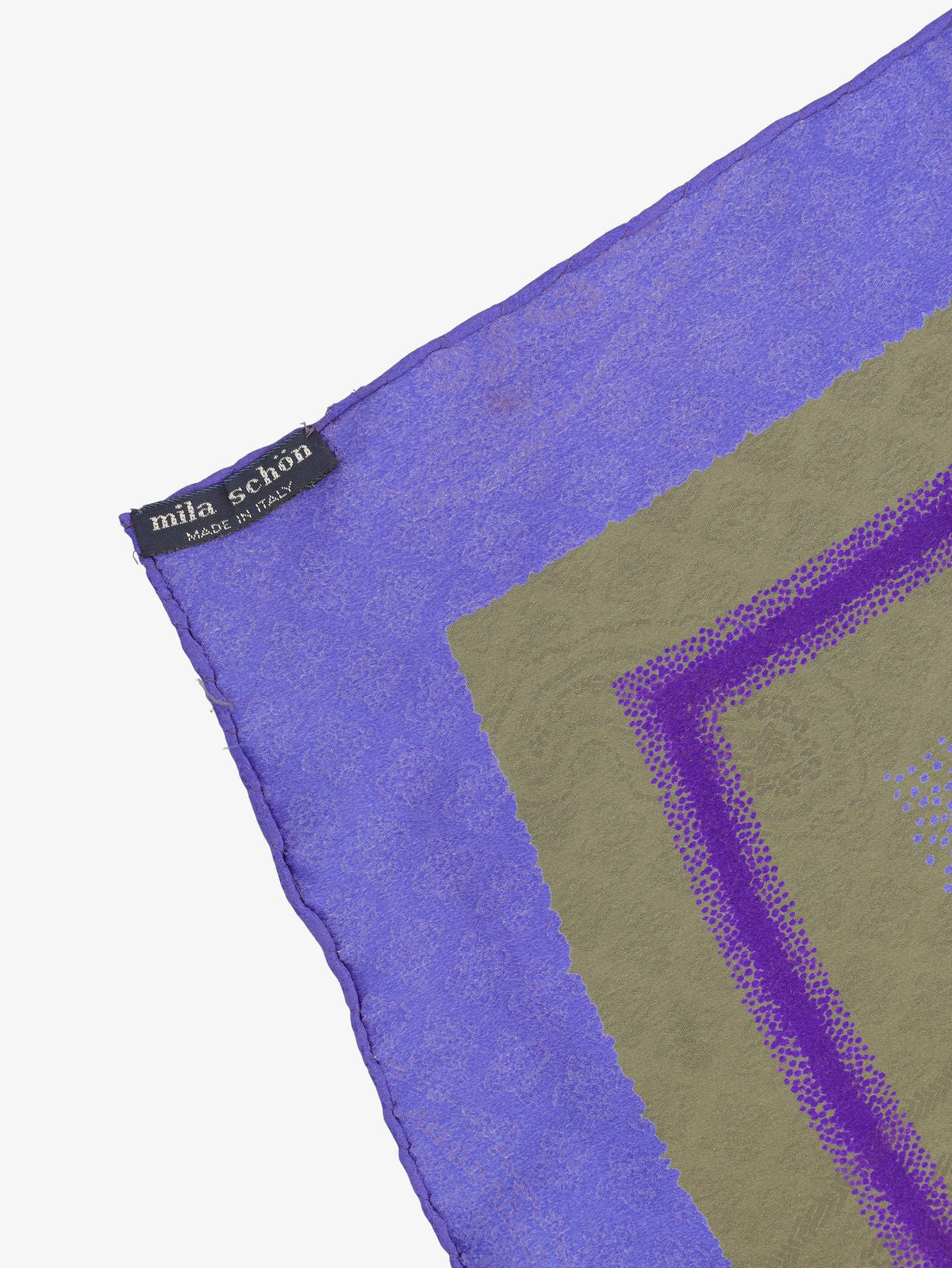 Mila Schön Patterned Silk Scarf