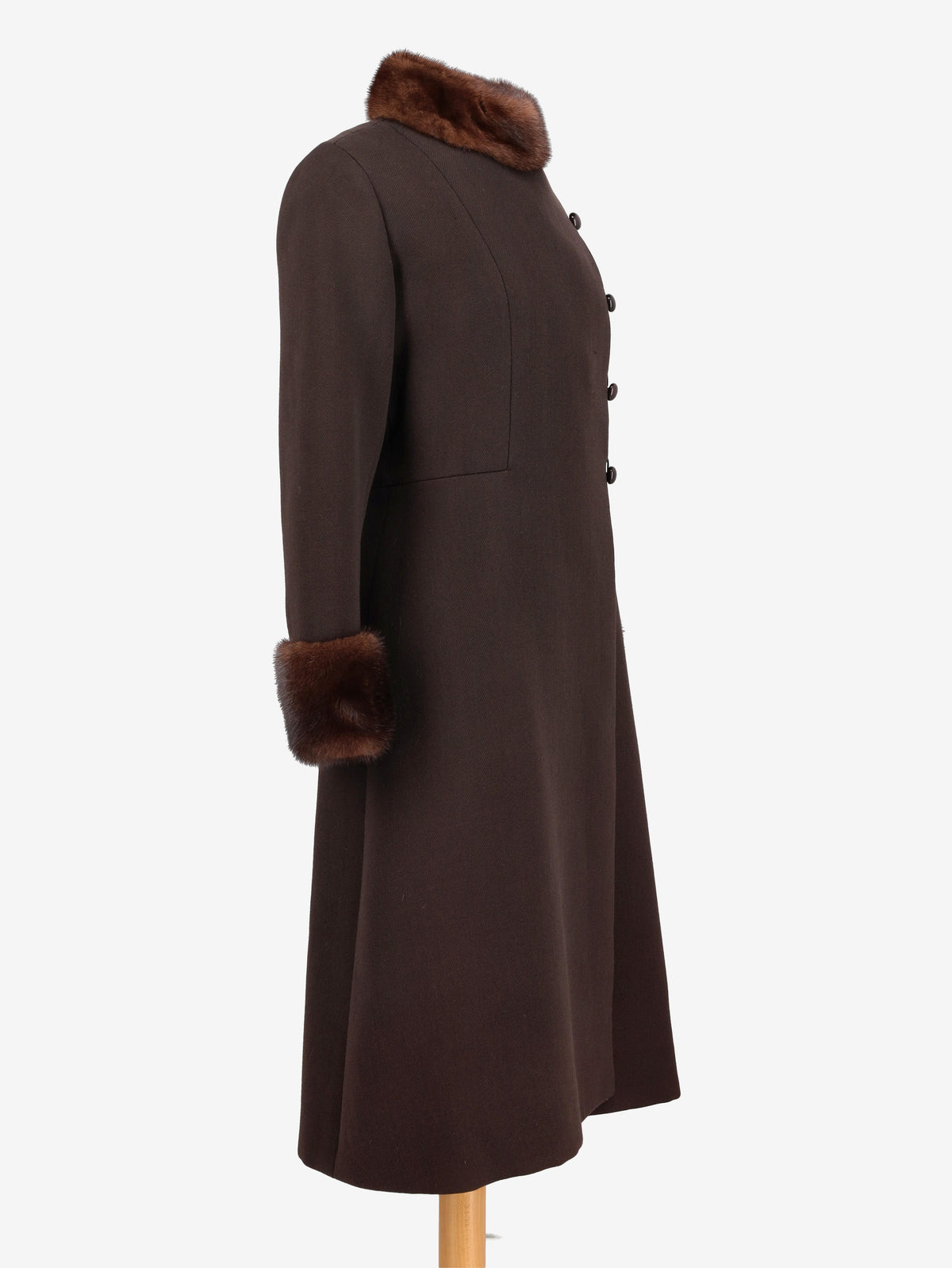 Vintage Coat With Mink Details