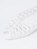 2010 American Apparel white open toe rubber ballet flats W22051940  American Apparel 