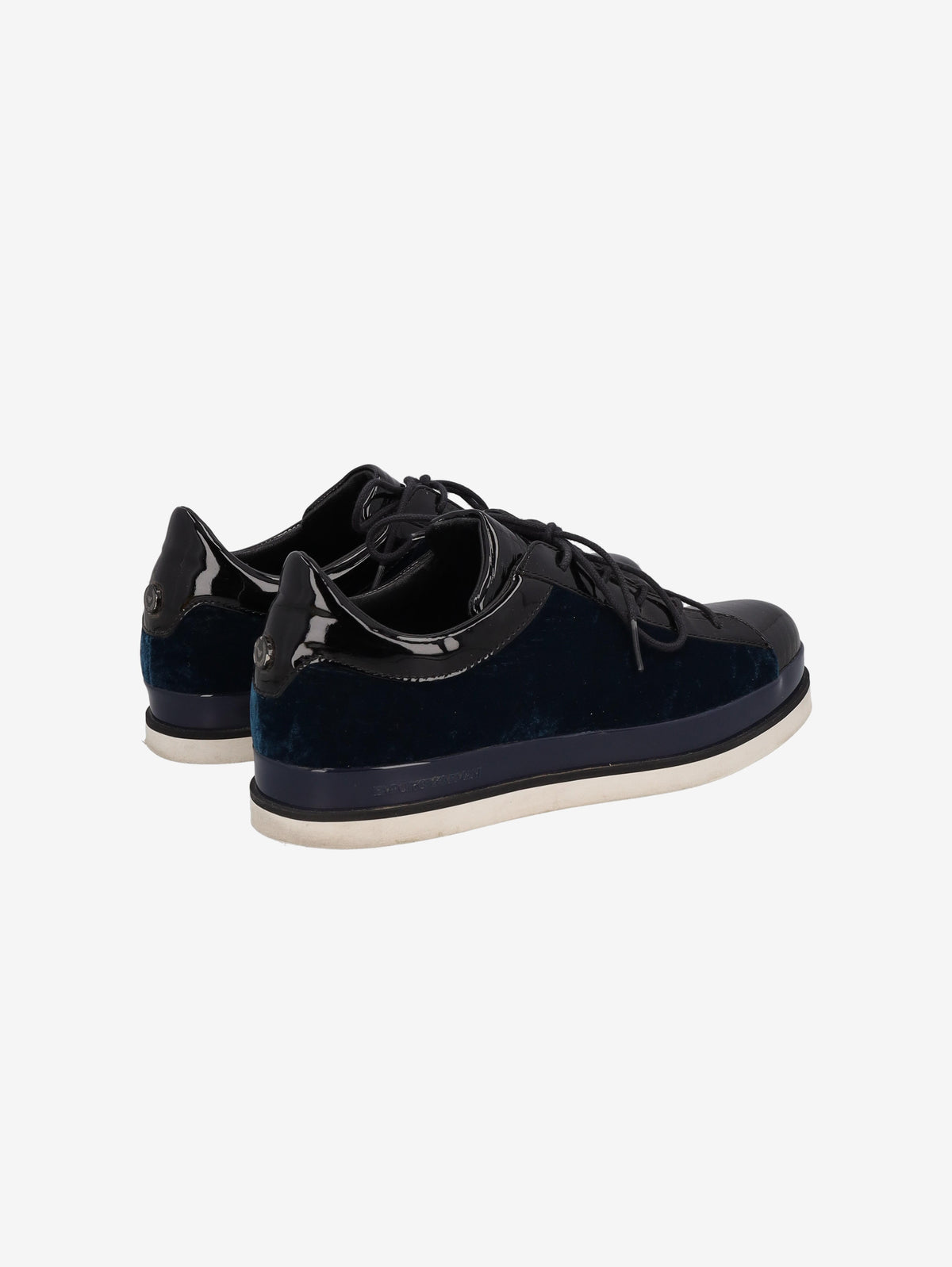 Emporio Armani sneakers in midnight blue velvet WCV22110412  Emporio Armani 