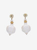 Vintage White Plastic Lantern-Shaped Earrings W13426.16  Vintage 