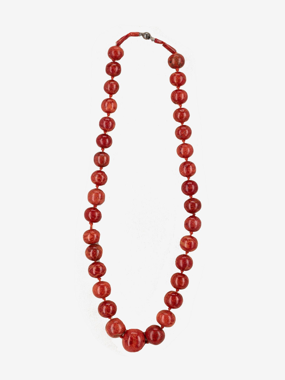 Vintage Wood-Like Sphere Necklace WCV13032025.48.1  Vintage 