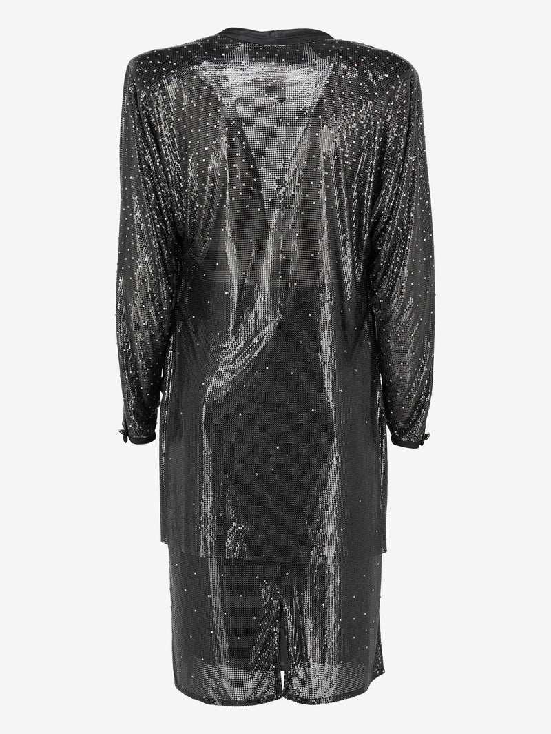 Gianni Versace Couture - Black Metallic Mesh Tunic Dress AR113  Gianni Versace 
