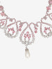 Miu Miu Crystal Floral Bib Necklace with Pearl Drop W13426.125  Prada 