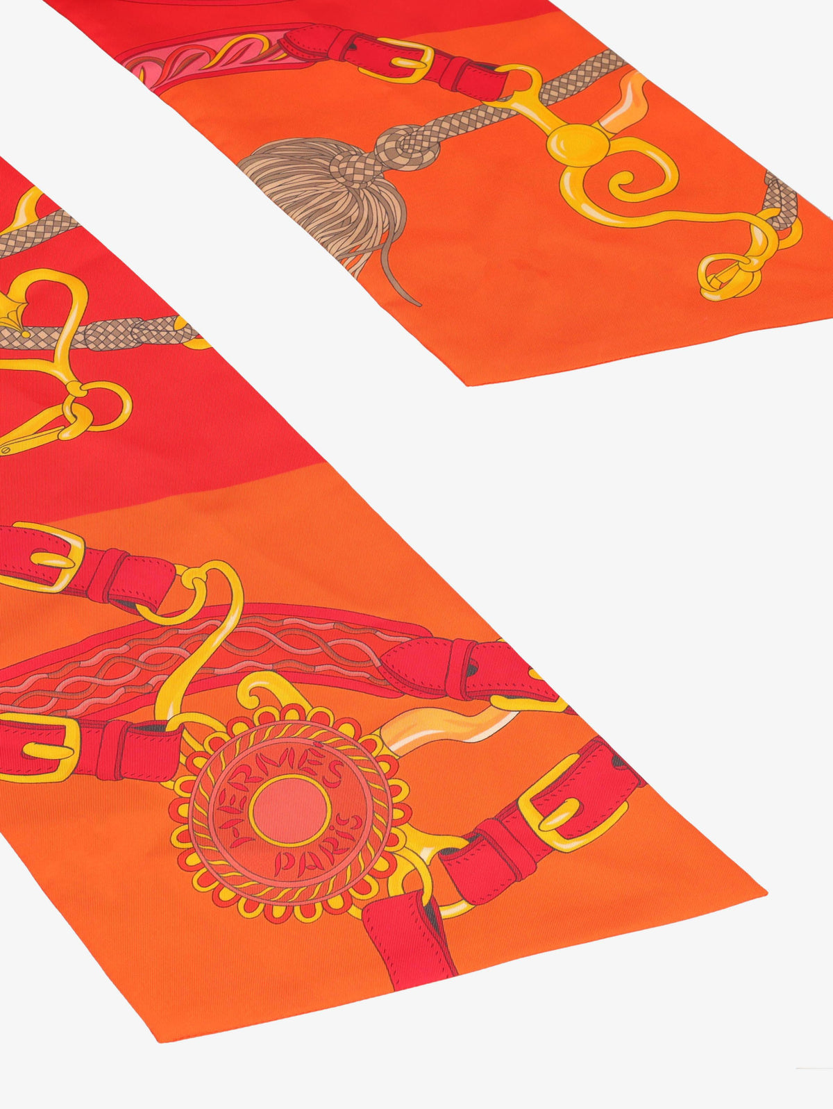 Hermès Orange Silk Scarf