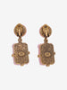 Oscar de la Renta Pink Gemstone Drop Earrings W13426.57  Oscar de la Renta 