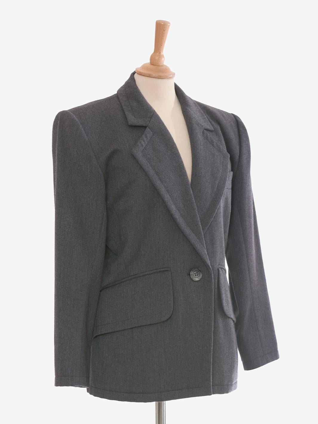 Saint Laurent Grey Wool Blazer MZ191312  Yves Saint Laurent 