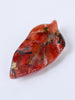 1980s red resin leaf-shaped brooch W22051803  Vintage 