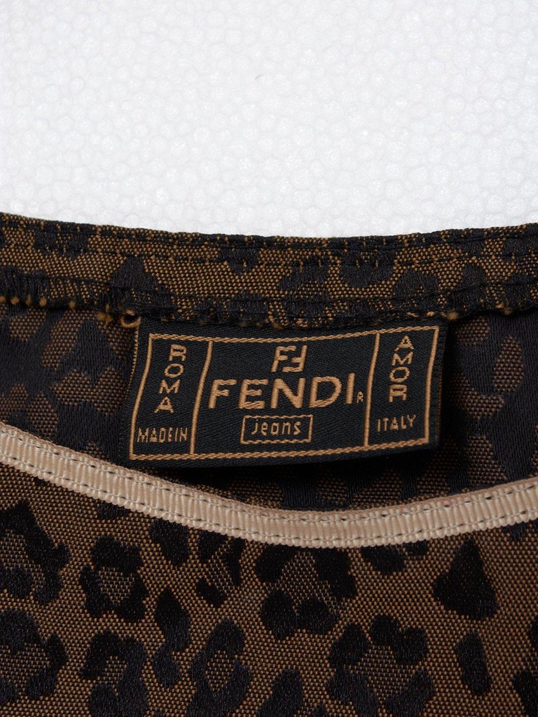 Y2K Fendi 豹纹上衣