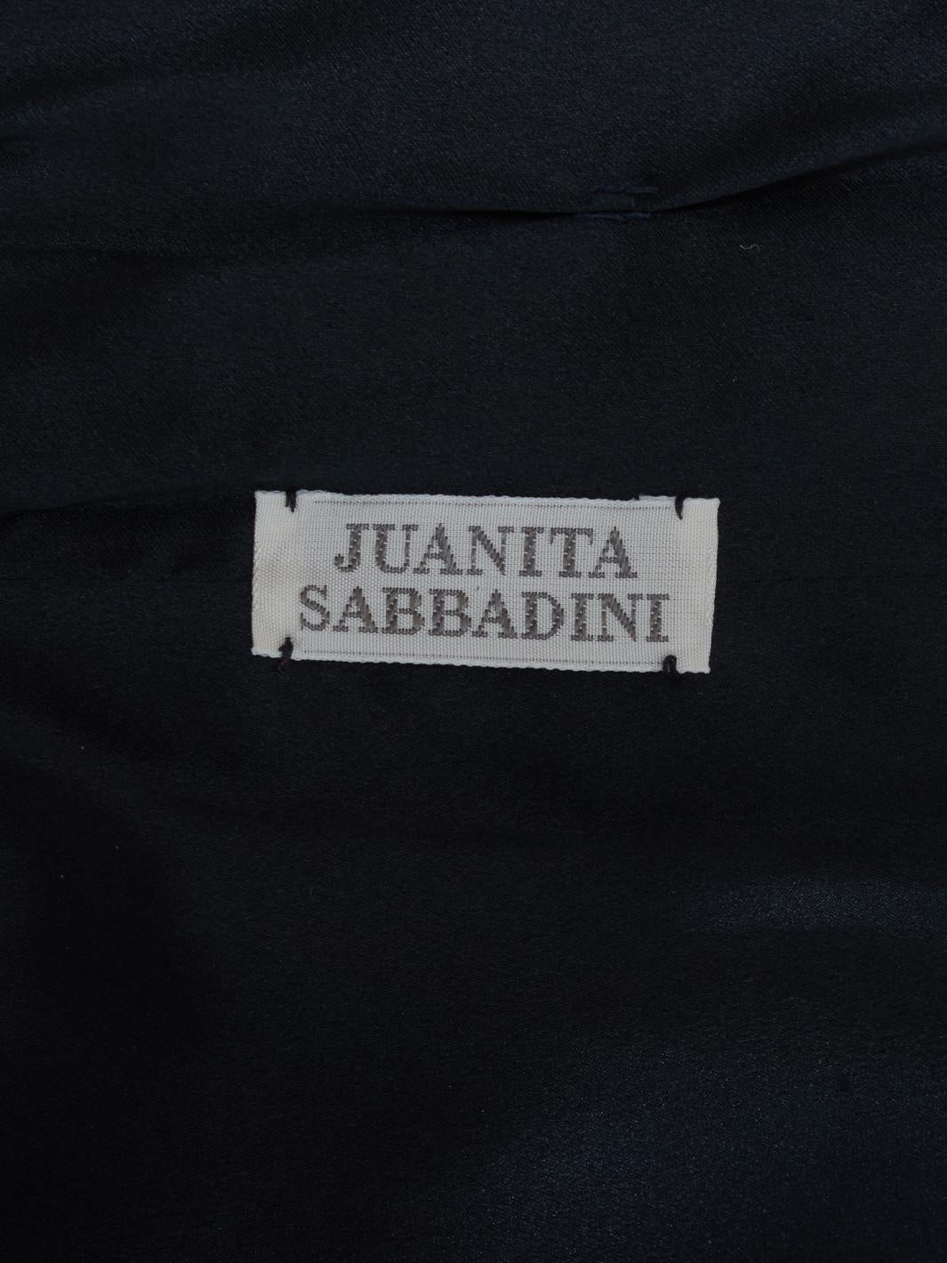 Juanita Sabbadini 黑色天鹅绒连衣裙