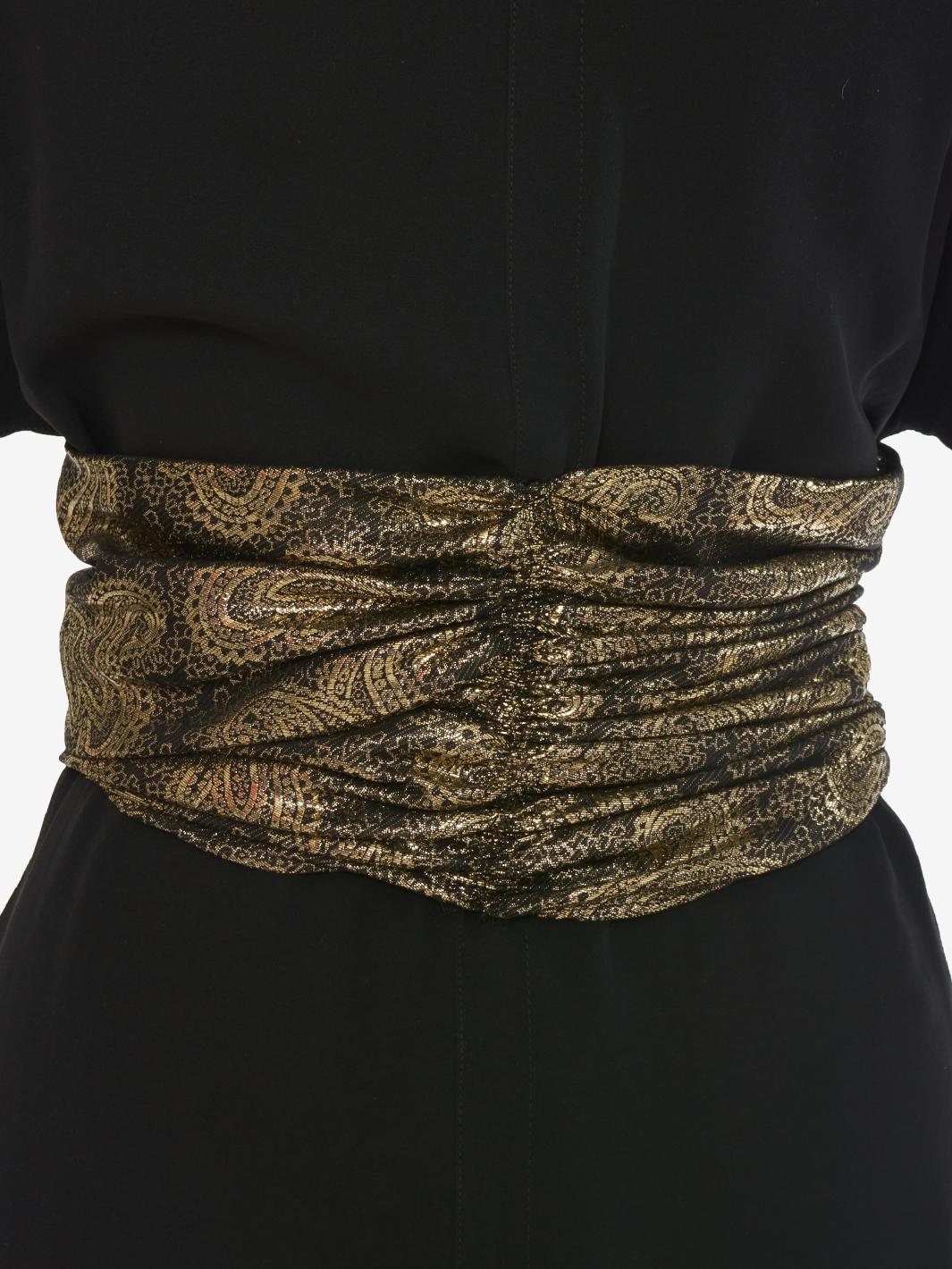 Gianni Versace long viscose dress with lurex bow WCV23031504  Gianni Versace 