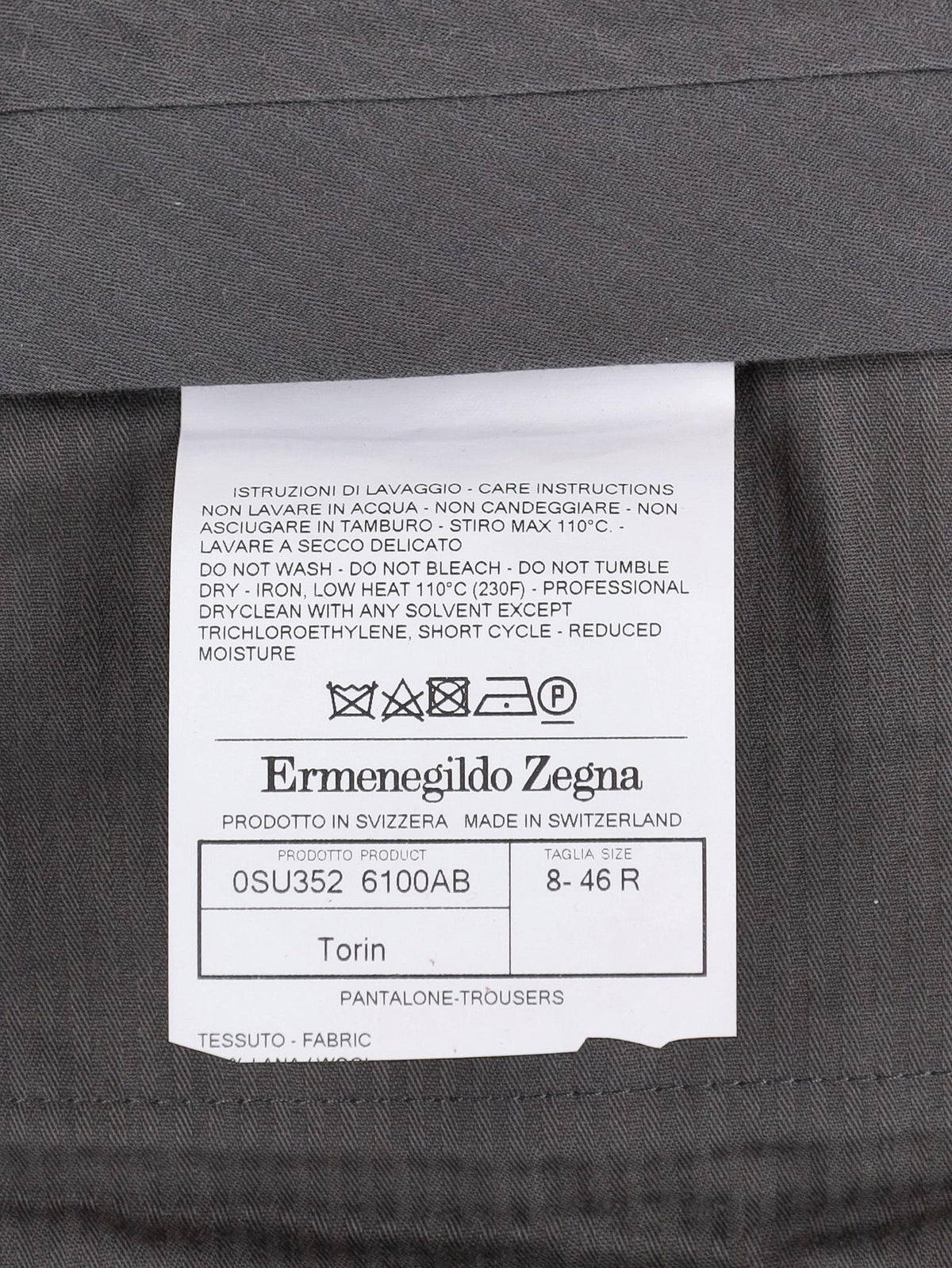 Ermenegildo Zegna Wool Trousers WCV130107  Ermenegildo Zegna 