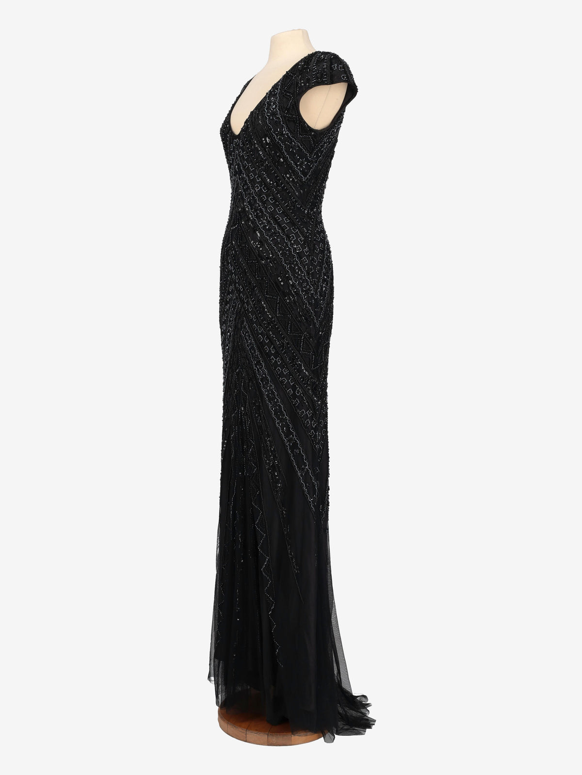 Vintage Black Beaded Dress