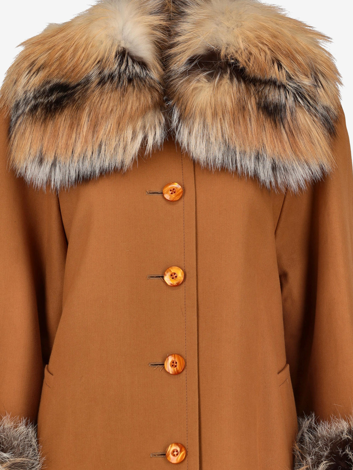 Mario Borsato Coat in Polyester with Fur Inserts CVM26.6.109  Mario Borsato 