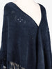 Vintage Blue Suede Shawl