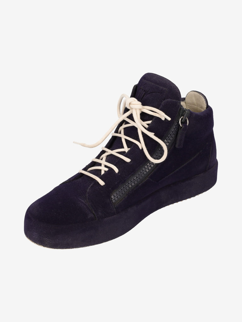 Giuseppe Zanotti Men's Blue Velvet Shoes WCV250877.07 . Giuseppe Zanotti 