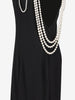 Dsquared2 Black Open-Back Long Nightgown with Faux Pearl Detail CVM26.23.27  Dsquared² 