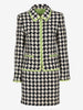 Vintage Two-Piece Suit with Acid Green Hem Details W7426.26  Louis Feraud 