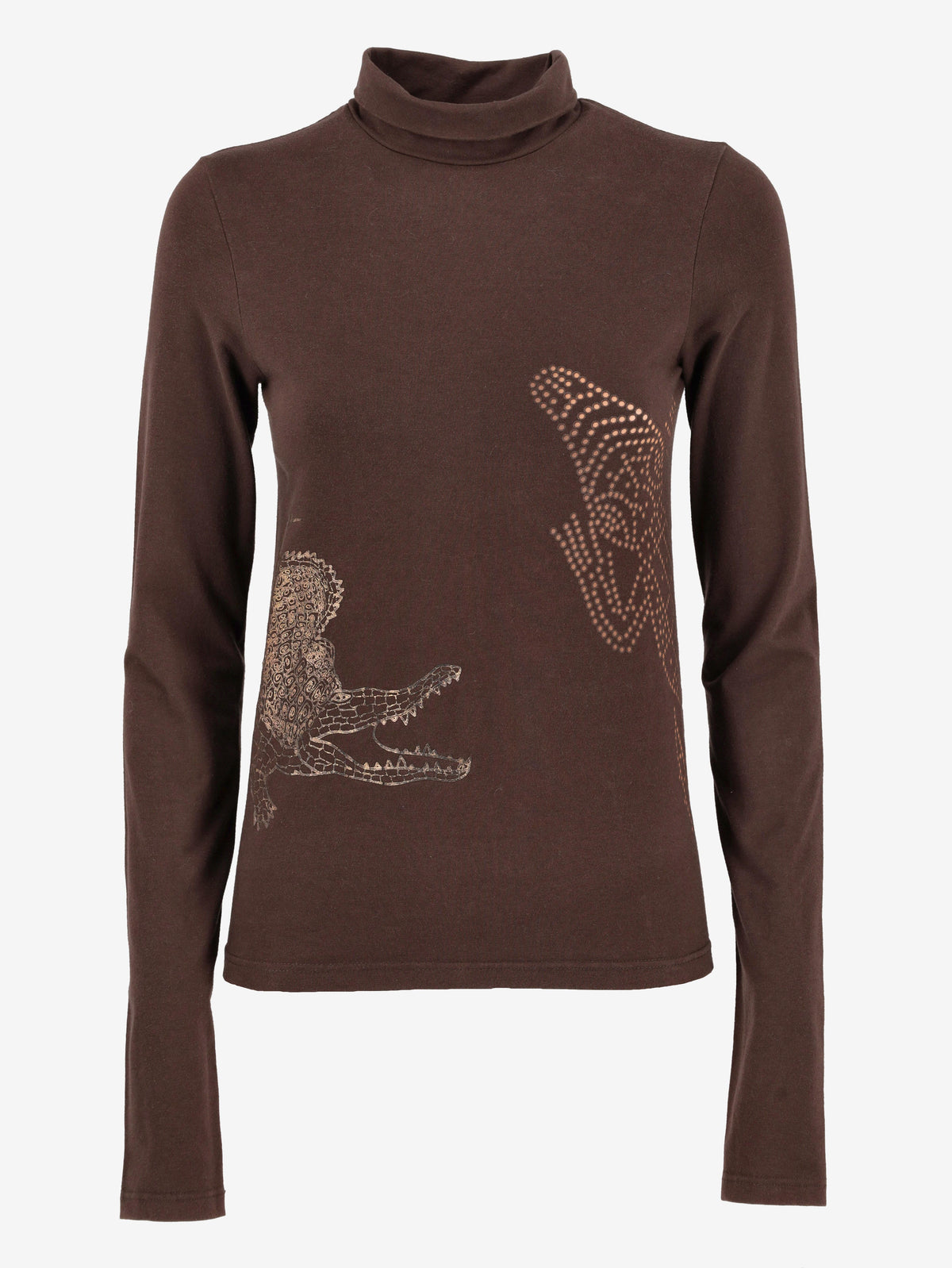Just Cavalli Turtle Neck Animals Print Shirt W24121253.3  Just Cavalli 
