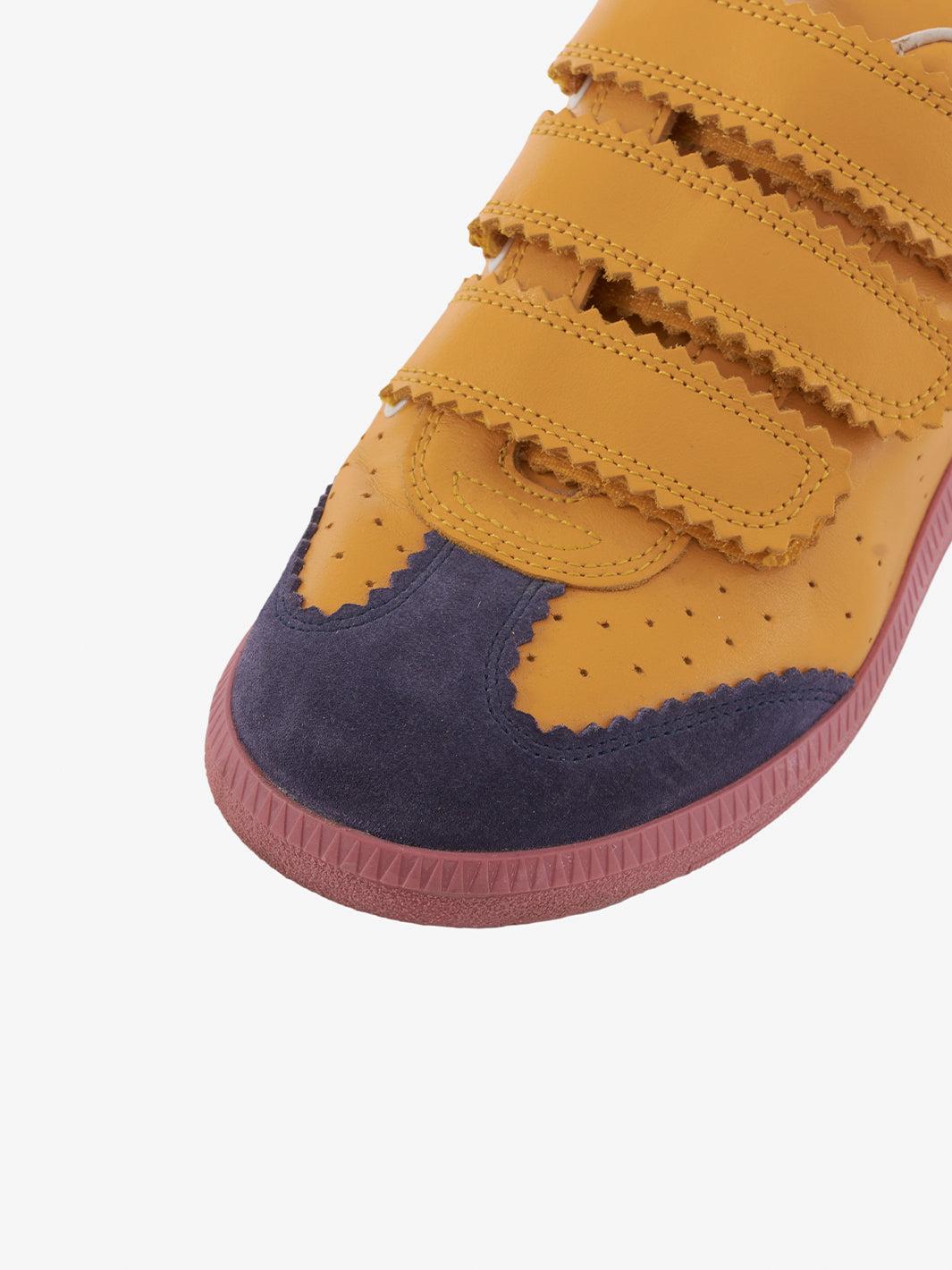 Isabel Marant sneakers in yellow leather with pink sole CVM22.81.12  Isabel Marant 