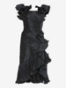 Vintage black silk dress MR202064  Vintage 