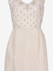 Vintage Ivory Silk Evening Dress with Embroidered Bodice AR153  Vintage 