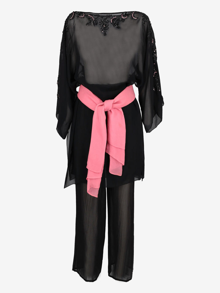 Vintage Blouse & Trousers Set with Sequin Embroidery W150626.22  Vintage 