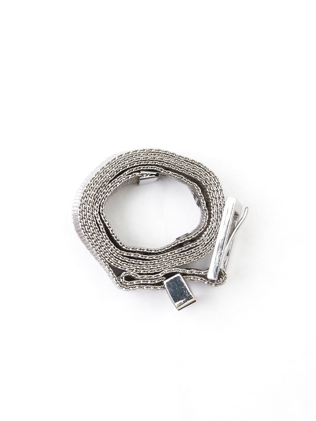 1990s Thierry Mugler silver metal mesh belt with buckle closure W22033011  Thierry Mugler 