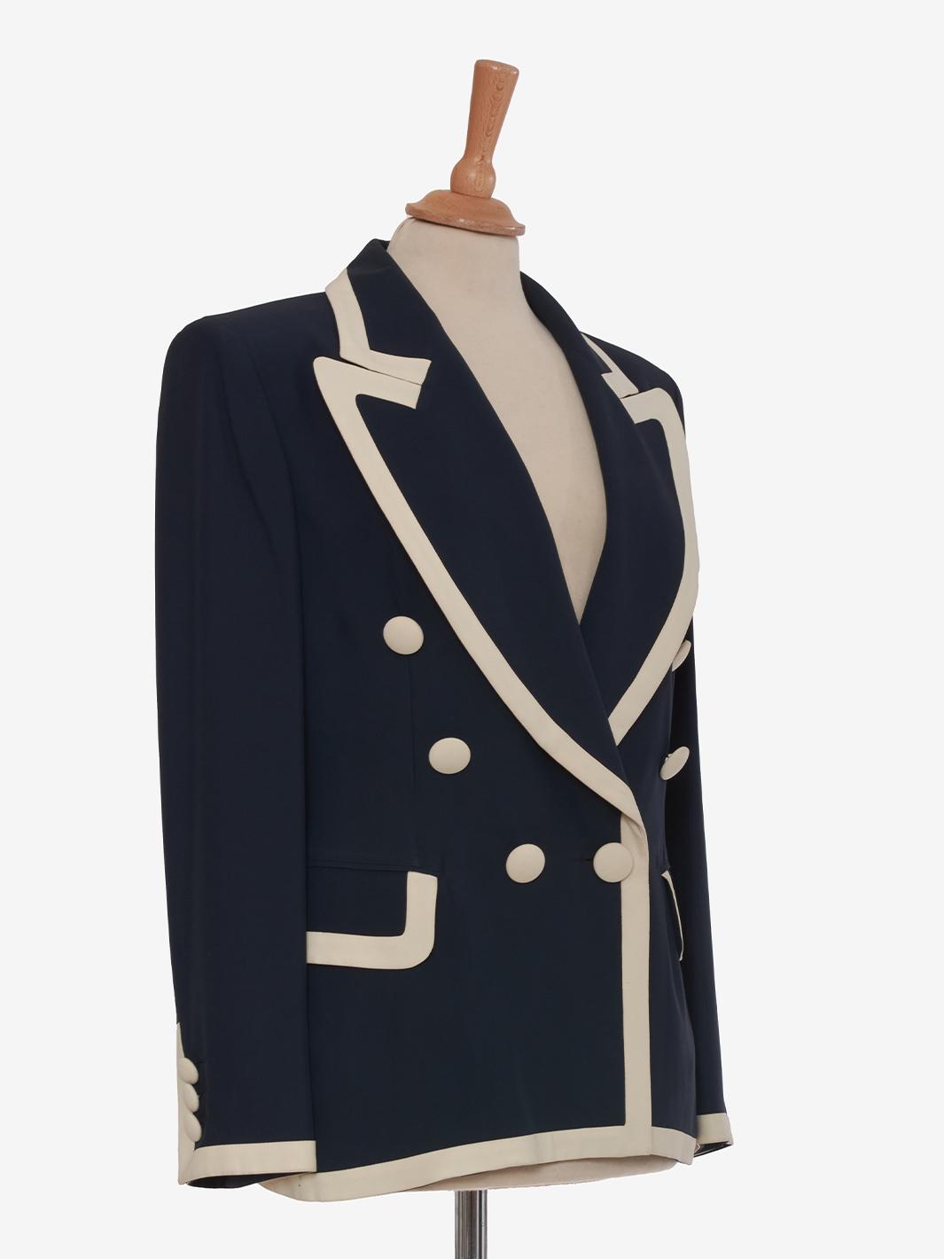 Moschino Couture 蓝白西装