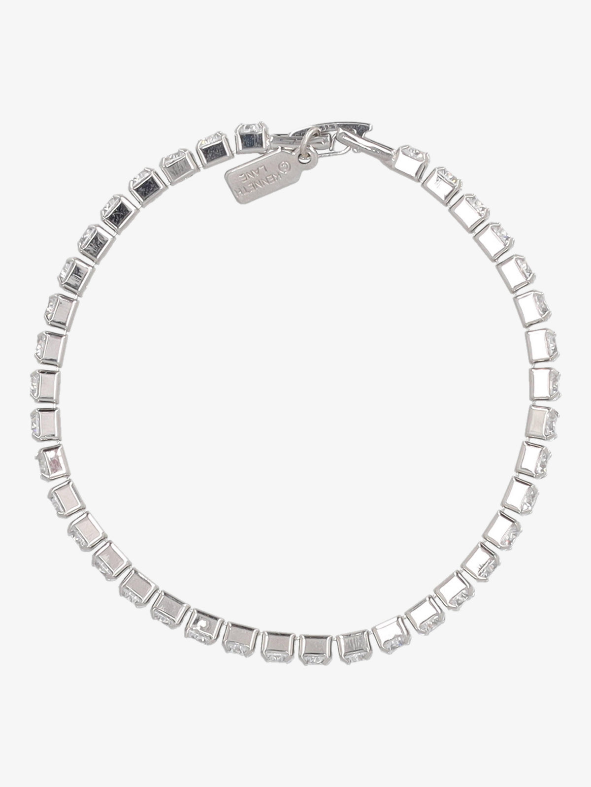 Kenneth Jay Lane White Rhinestones Bracelet CVR34.1.91  Kenneth Jay Lane 